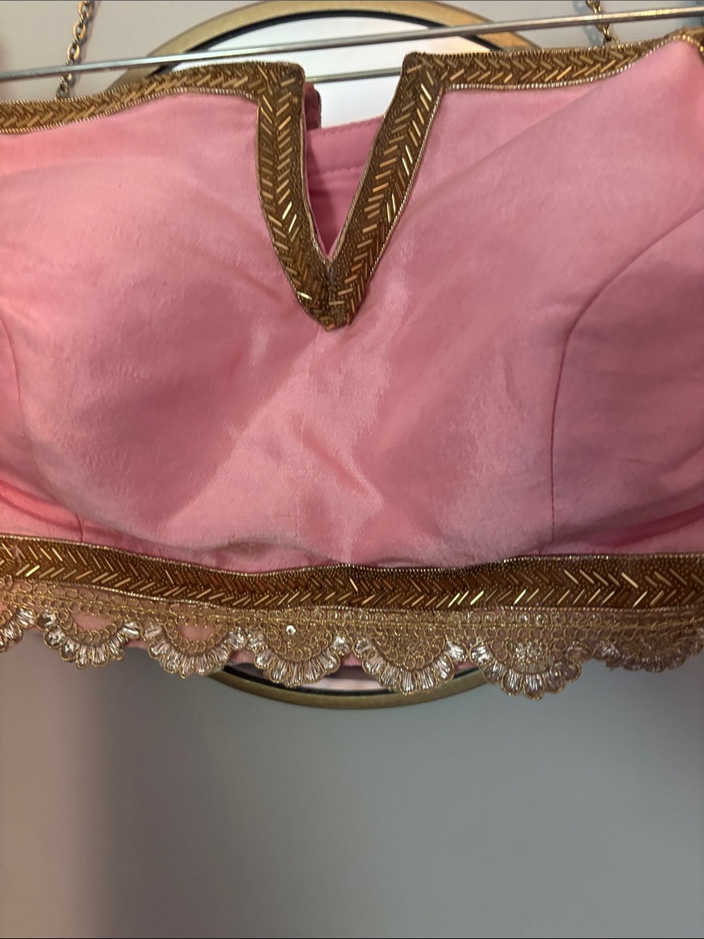 Embellished Pink A-Line Lehenga - Picture 5 of 8